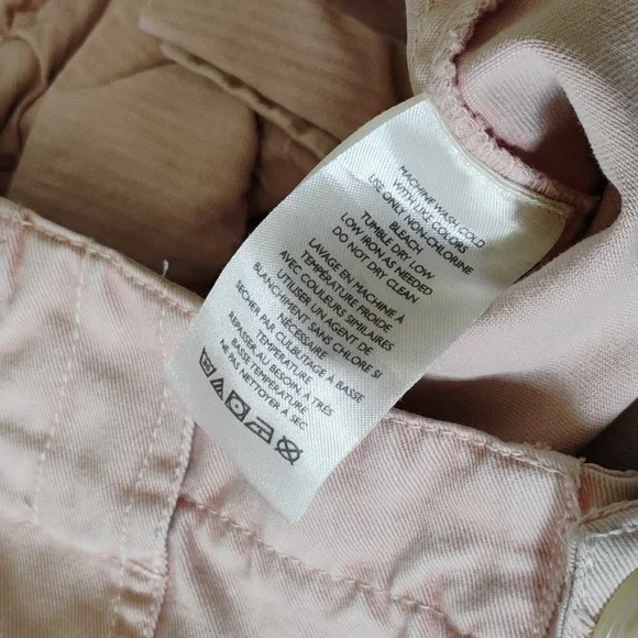 Free People Long Game Chinos Pale Pink - Picture 4 of 9